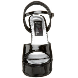 Nero Vernice 13 cm DemoniaCult DOLLY-09 Tacchi Alti Plateau