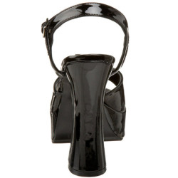 Nero Vernice 13 cm DemoniaCult DOLLY-09 Tacchi Alti Plateau