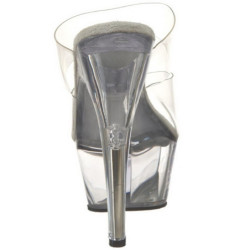 Trasparente 15 cm KISS-202 Plateau Mules Scarpe Donna