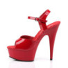 Rosso 15 cm DELIGHT-609 tacco alto pleaser con plateau