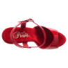 Rosso 15 cm DELIGHT-609 tacco alto pleaser con plateau