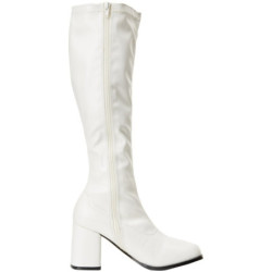 Bianco Ecopelle 7,5 cm GOGO-300 Stivali Donna da Uomo
