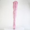 Glitter Rosa 18 cm ADORE-3020GP stivali sopra il ginocchio con stringati