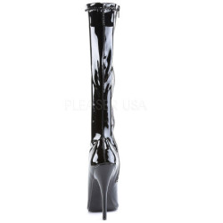 Nero Vernice 15 cm DOMINA-2000 Stivali Donna da Uomo