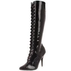 Nero Verniciato 13 cm SEDUCE-2020 Stivali Stringati Donna