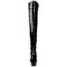 Nero Verniciato 15 cm DELIGHT-3050 plateau suola stivali alti lunghi con tacco