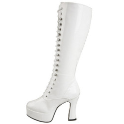 Bianco Vernice 13 cm ELECTRA-2020 Stivali Donna da Uomo