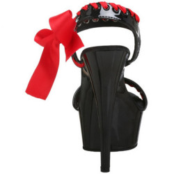 Nero Rosso Vernice 15 cm DELIGHT-615 Scarpa Stiletto Altissimo