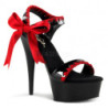 Nero Rosso Vernice 15 cm DELIGHT-615 Scarpa Stiletto Altissimo