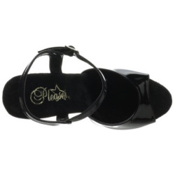 Nero 18 cm REVOLVER-709 Plateau scarpe tacco pistola