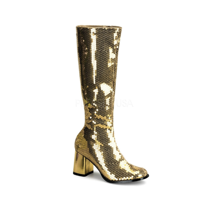 Oro Lustrini 8 cm SPECTACUL-300SQ Stivali Donna da Uomo