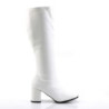 Bianco Ecopelle 7,5 cm GOGO-300WC Stivali da donna con gambale largo