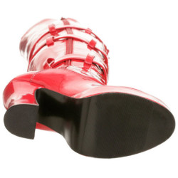 Rosso Vernice 13 cm ELECTRA-3028 stivali alti numeri grandi da uomo