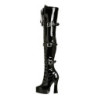 Nero Vernice 13 cm ELECTRA-3028 Stivali alti e sopra al ginocchio