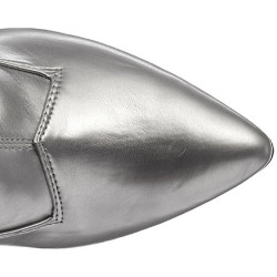 Argento Ecopelle 13 cm SEDUCE-3000 stivali alti numeri grandi da uomo