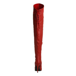 Rosso Pelle 13 cm LEGEND-8899 stivali alti numeri grandi da uomo