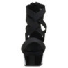 Nero banda elasticizzata 15 cm DELIGHT-669 scarpe da donna pleaser
