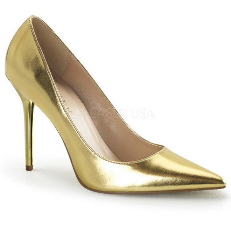 Oro Ecopelle 10 cm CLASSIQUE-20 Décolleté con tacchi a spillo