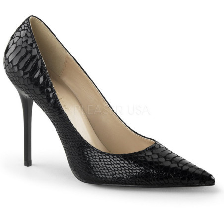 Nero Pelle 10 cm CLASSIQUE-20SP Scarpe Décolleté Tacco Stiletto