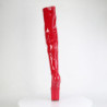 Verniciata 20 cm CRAZE-3000 Heelless overknee stivali pony alto pleaser rosso