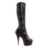 Nero Opaco 15 cm Pleaser DELIGHT-2000 Stivali Donna