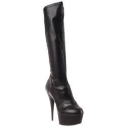 Nero Opaco 15 cm Pleaser DELIGHT-2000 Stivali Donna