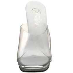 Trasparente 11,5 cm FABULICIOUS CHIC-01 Plateau Mules Alto