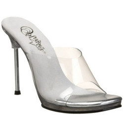 Trasparente 11,5 cm FABULICIOUS CHIC-01 Plateau Mules Alto