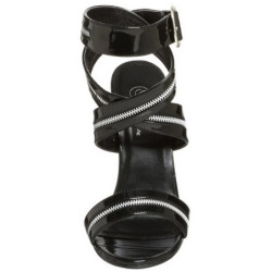 Nero Vernice 15 cm DOMINA-119 Sandali high heels con tacchi