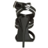 Nero Vernice 15 cm DOMINA-119 Sandali high heels con tacchi