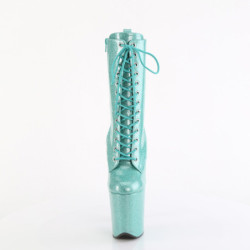 Turchese glitter 20 cm plateau stivaletti tacco alto donna