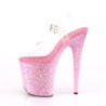 Rosa scintillare 20 cm FLAMINGO-808CF scarpe con tacchi da pole dance