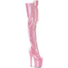Glitter Rosa 20 cm FLAMINGO-3020GP stivali sopra il ginocchio con stringati