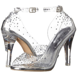 Trasparente Cristallo 11,5 cm CLEARLY-430RS Sandali da Sera con Tacco
