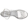 Trasparente Cristallo 11,5 cm CLEARLY-430RS Sandali da Sera con Tacco