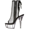 Nero Rete 16 cm Pleaser DELIGHT-1018MSH Plateau Stivaletti Donna