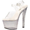 Trasparente 18 cm STARDANCE-708 Strass Plateau Tacchi Alti
