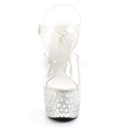 Trasparente 18 cm ADORE-708MR-5 Scarpe da donna con tacco altissime