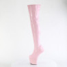Verniciata 20 cm CRAZE-3000 Heelless overknee stivali pony alto pleaser rosa