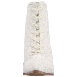 Bianco 12 cm VICTORIAN-30 Stivaletti Stringati Tacco Alto Donna