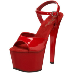 Rosso Vernice 18 cm Pleaser SKY-309 Tacchi Alti Plateau