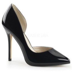 Nero Vernice 13 cm AMUSE-22 Scarpe Décolleté Classico Donna