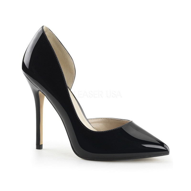 Nero Vernice 13 cm AMUSE-22 Scarpe Décolleté Classico Donna