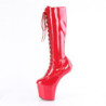 Verniciata 20 cm CRAZE-2023 Heelless stivali pony alto pleaser rosso