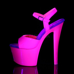 Rosa Neon 18 cm Pleaser SKY-309UV Plateau Tacchi Alti a Spillo