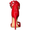 Rosso Vernice 13 cm SEXY-19 Sandali da Sera con Tacco Alto