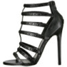 Nero Ecopelle 13 cm SEXY-15 High Heels Sandali con Tacco