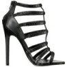 Nero Ecopelle 13 cm SEXY-15 High Heels Sandali con Tacco