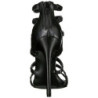 Nero Ecopelle 13 cm SEXY-15 High Heels Sandali con Tacco