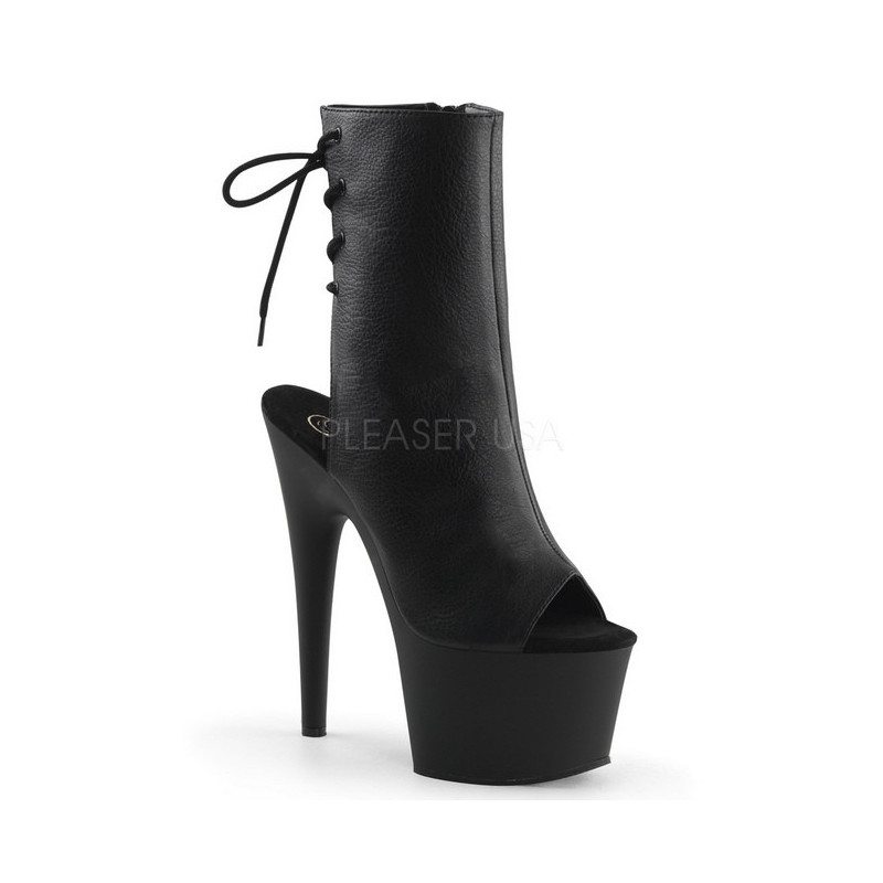 Nero Opaco 18 cm Pleaser ADORE-1018 Plateau Stivaletti Donna